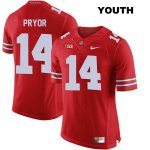 Youth NCAA Ohio State Buckeyes Isaiah Pryor #14 College Stitched Authentic Nike Red Football Jersey RM20K56UZ